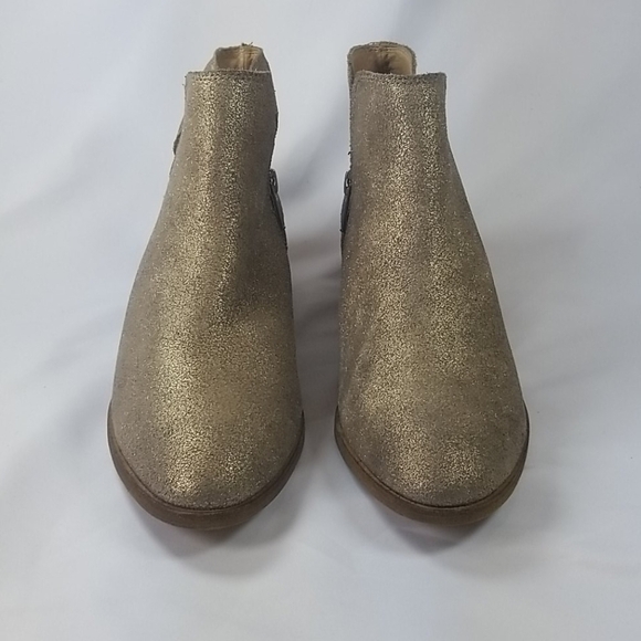 Splendid Hamptyn Gold Sparkle Ankle Boots 7M - Picture 3 of 10